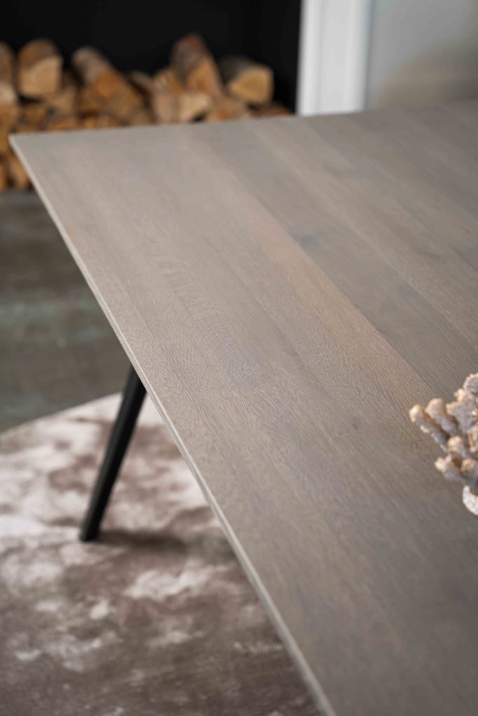 The rectangular Granville dining table with diagonal corner legs from Room108.