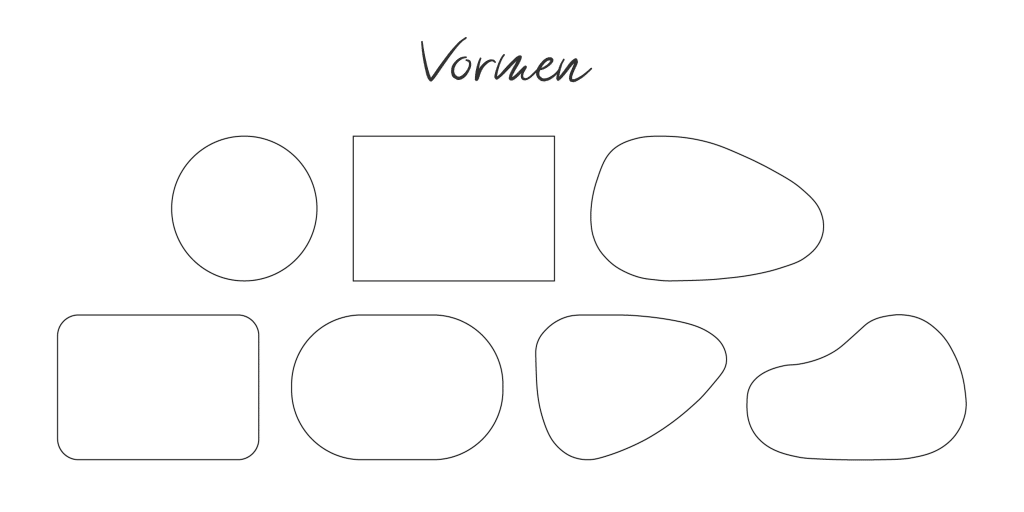 Rug collection with various colors and textures and shapes