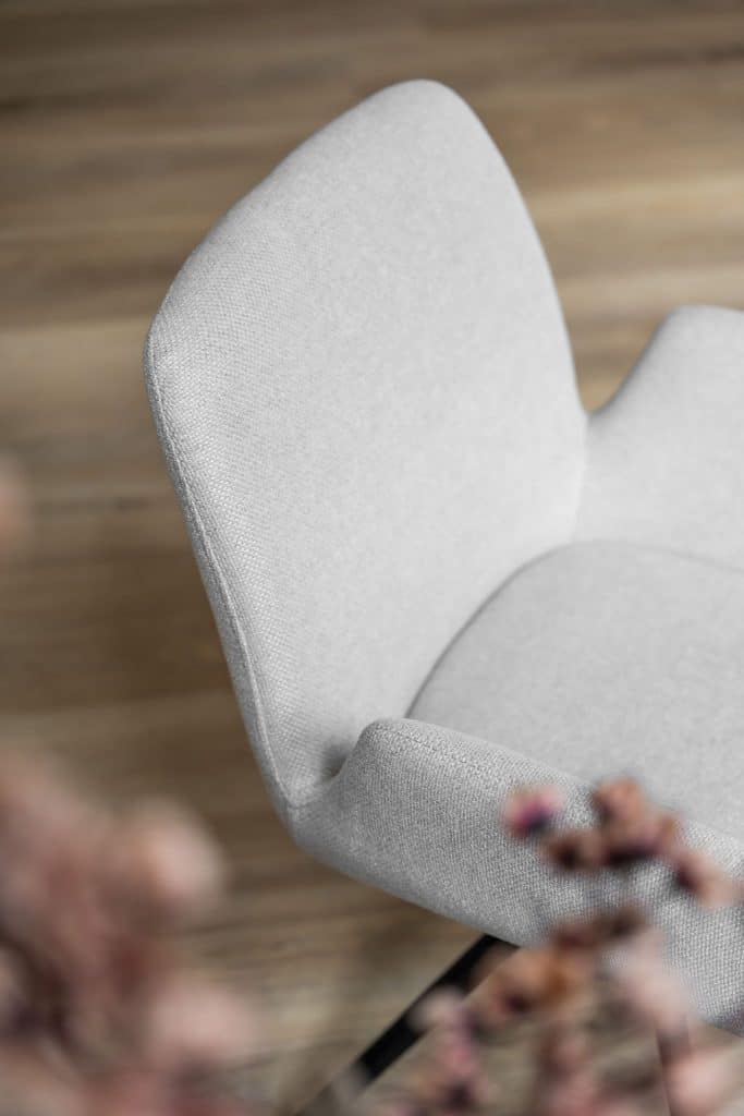 Beige dining chair with armrest from Gusj