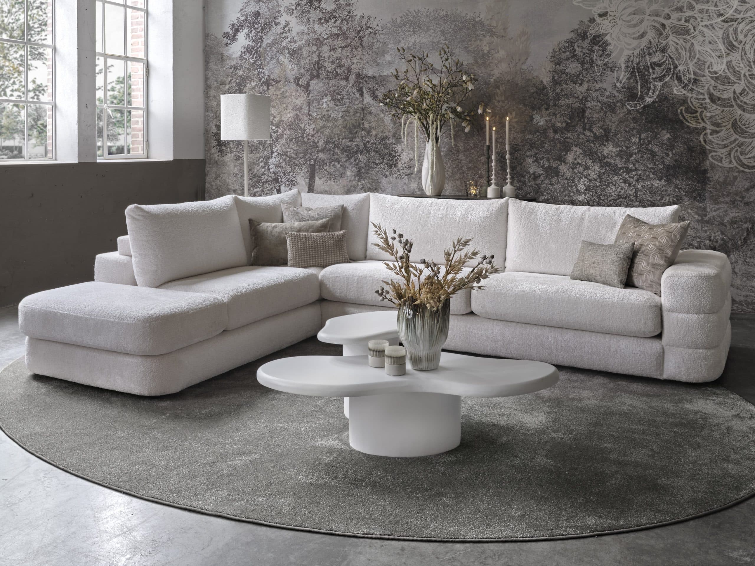 Hoekbank delphine met luxe design salontafels