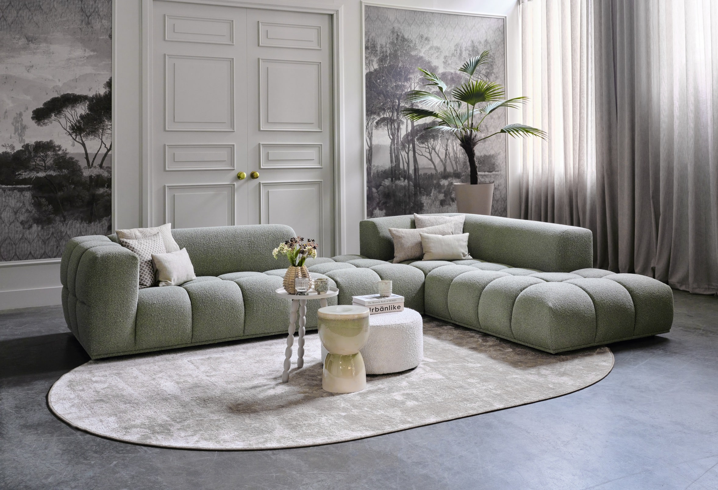 Hoekbank die je stap voor stap zelf kan samenstellen