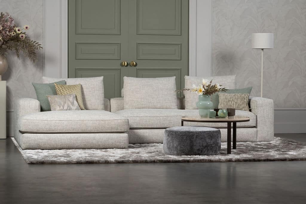 Elementenbank Eva in een luxe stof: comfort en stijl in een hoekbank