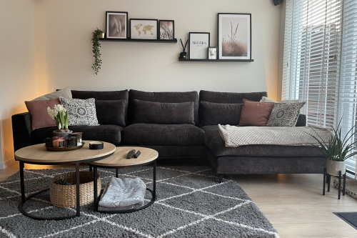 Hoekbank Carmen Adore Dark Grey 68