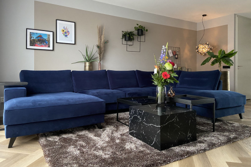 Canapé d'angle Joëlle Seven Marine 49